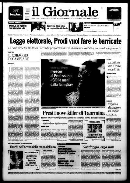 Il giornale : quotidiano del mattino